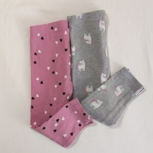 pekkle 2-pack printed cotton leggings bundle 24 months baby toddler girls